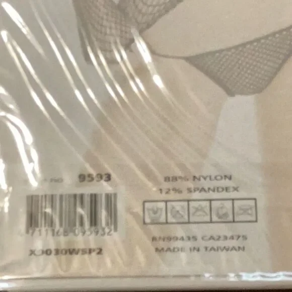 NWT Music Legs 9593 Long Sleeve Diamond Net Top Shirt & Thong Small - Picture 8 of 8